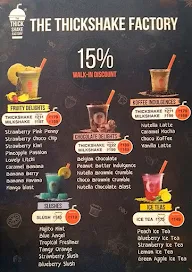 The Thickshake Factory menu 1