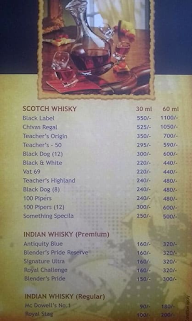 On The Rocks - Yatri Nivas menu 3