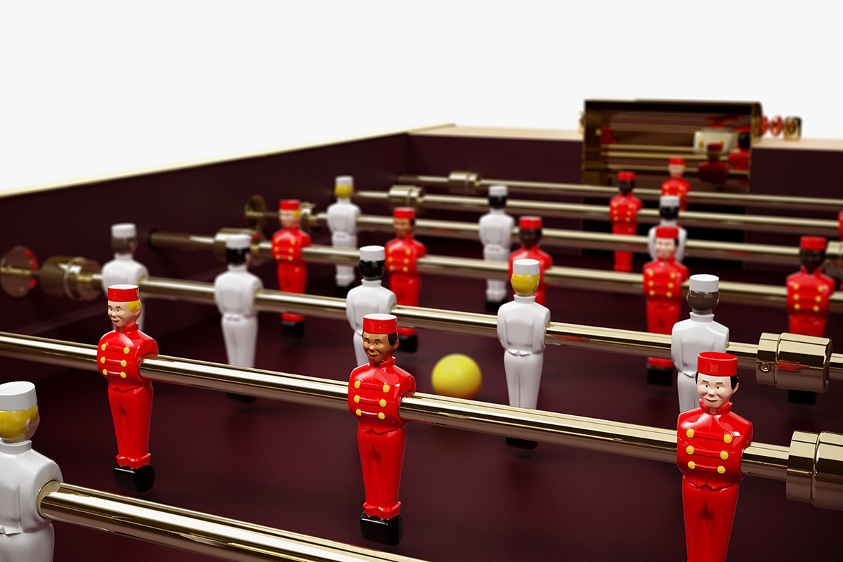 Louis Vuitton Unveils Monogrammed Foosball and Billiards Table