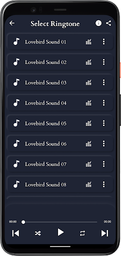 Screenshot Lovebird Sounds