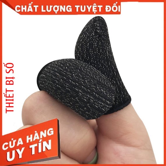 Bộ 2 Bao Đeo Ngón Tay Cảm Ứng Màn Hình Chống Trượt Chống Thấm Mồ Hôi Dùng Chơi Game Tiện Dụng - Dc4018