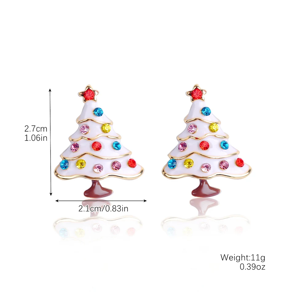 Boucles d'oreilles cloches flocon de neige diamant Noël, pour un éclat festif et une élégance scintillante, idéales pour les fêtes.