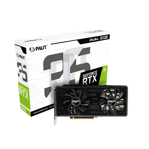 Card màn hình Palit RTX3050 DUAL 8GB 8GB GDDR6 