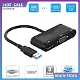 Đầu Chuyển Đổi Video Từ Usb 3.0 Sang Hdmi Vga 1080P Cao Cấp Chuyên Dụng Cho Dvd