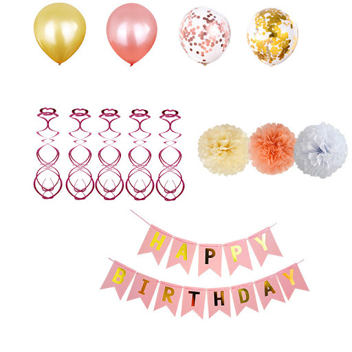 Title 5, Birthday Party Decoration Set Paper Flower Ball...