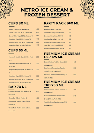 Metro Ice Cream & Frozen Desserts menu 1