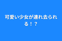 可愛い少女が連れ去られる！？