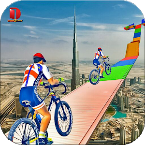Rooftop Bicycle Stunts Rider Free Games  Icon