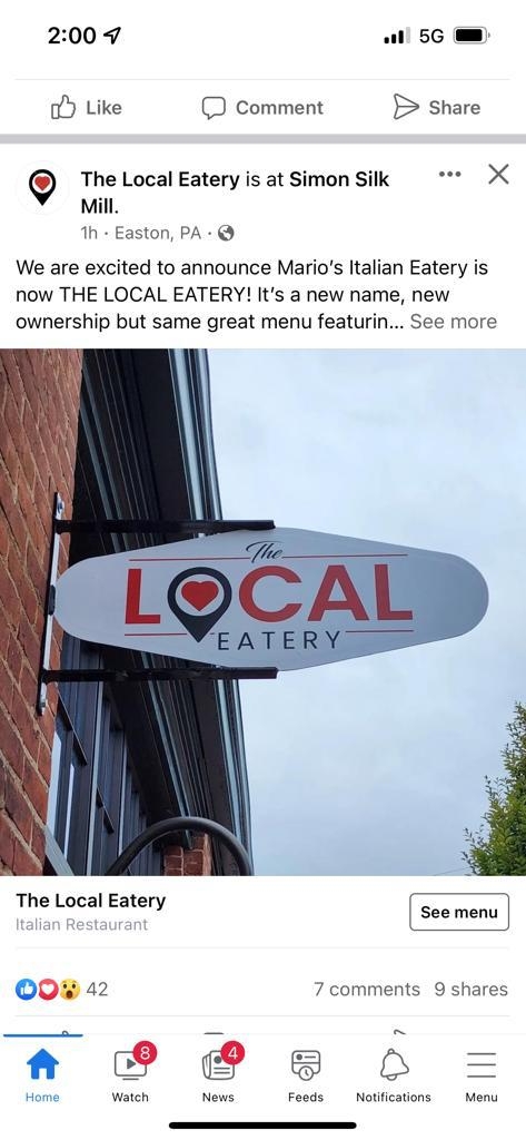 The Local Eatery gluten-free menu