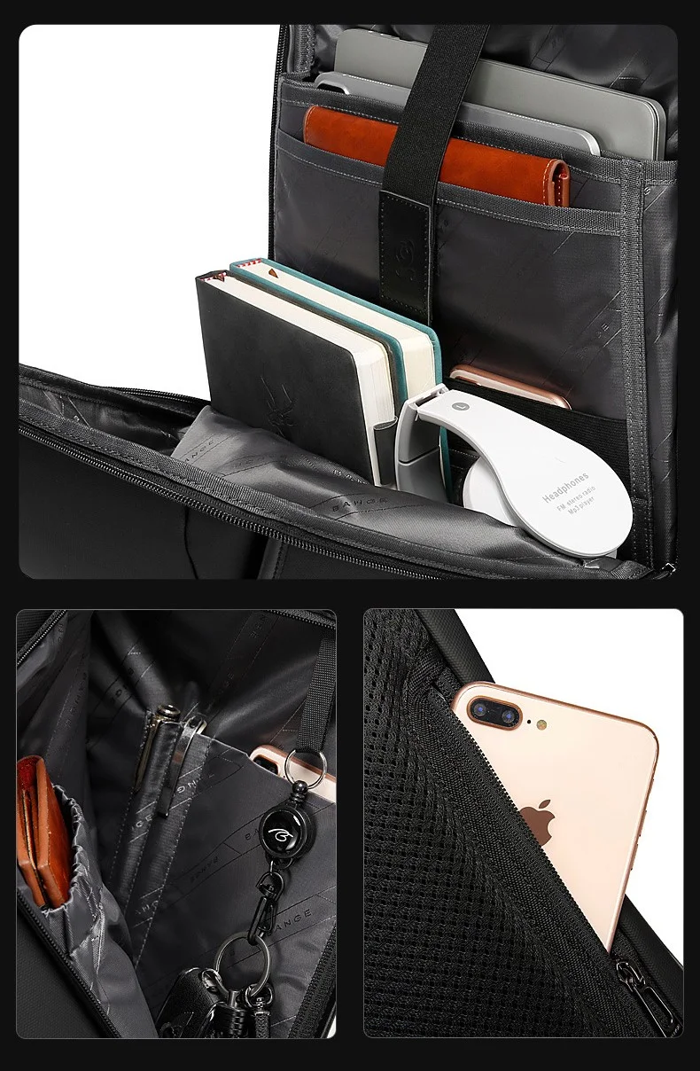 Title 8, Mochila masculina para viagem negócios lazer es...