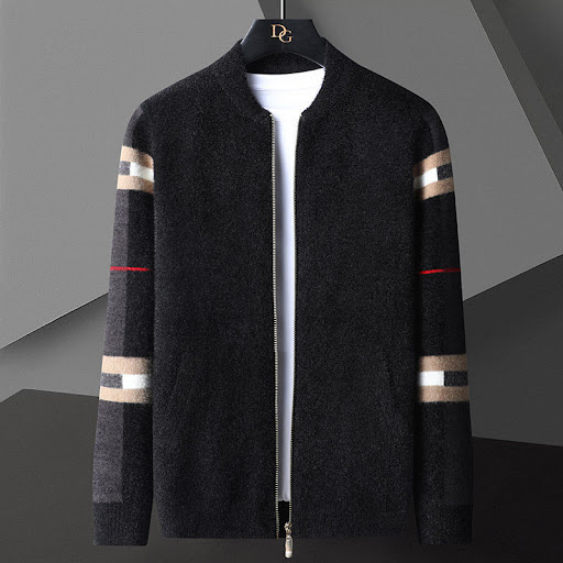 Title 6, Mens Mink Fleece Business All-match Knit Sweat...