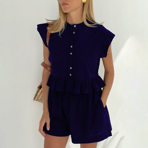 Title 16, Summer Jacquard Short Sleeve Design Shirt Short...