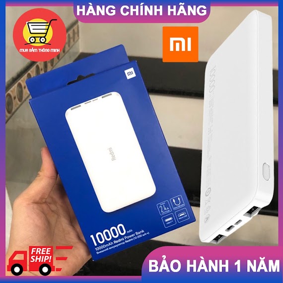 Sạc Dự Phòng 10.000Mah Xiaomi Redmi – Hỗ Trợ Sạc Cùng Lúc 2 Thiết Bị