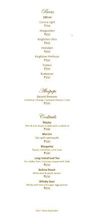 Flavors - The Ambassador Hotel menu 1