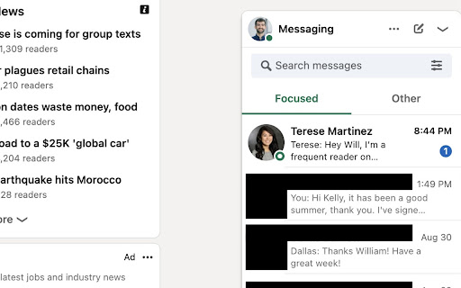 LinkedIn Message Preview