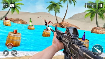 Offline Bottle Shooting Games Screenshot