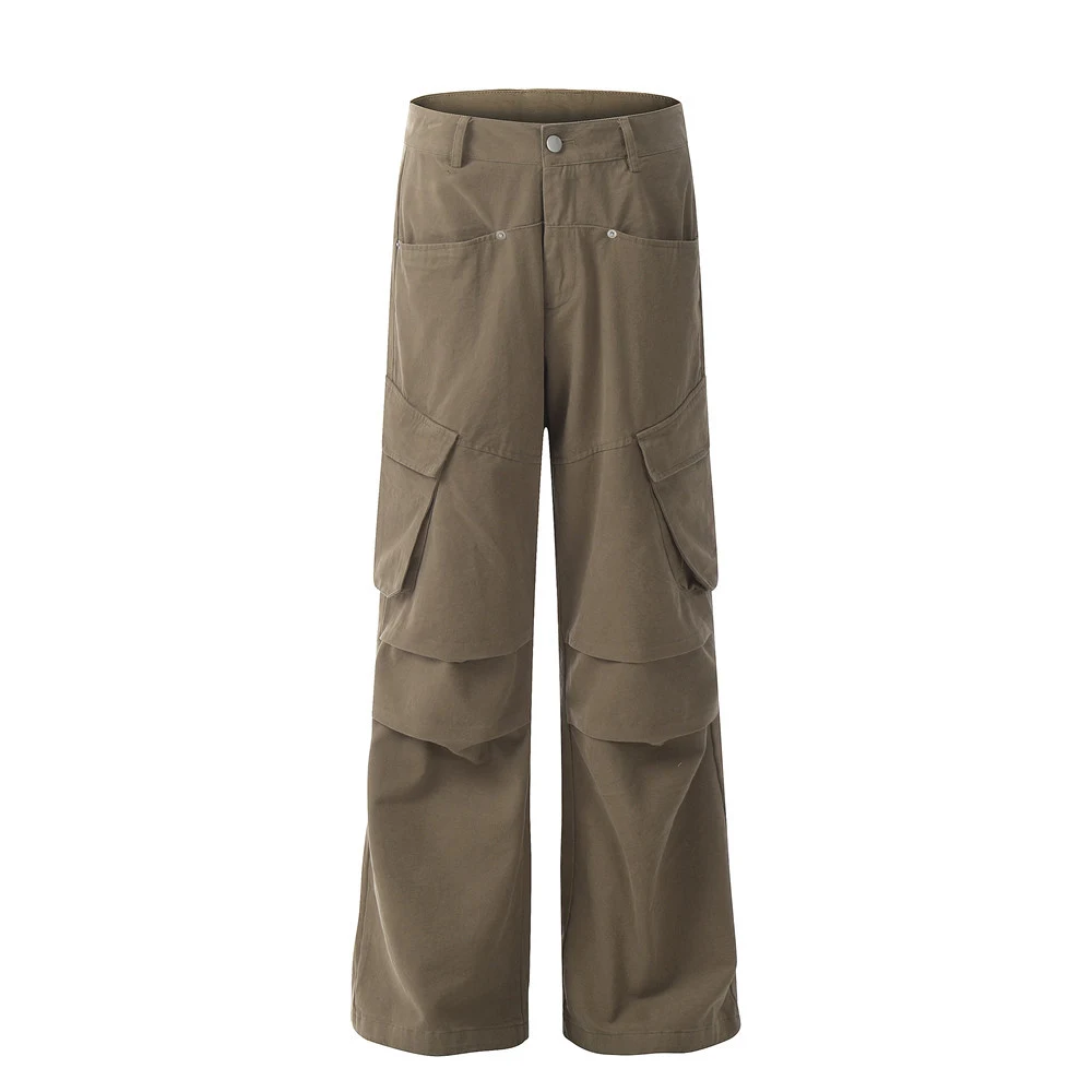 Title 7, Herren Latzhose mit Falten und Steppung, unifar...