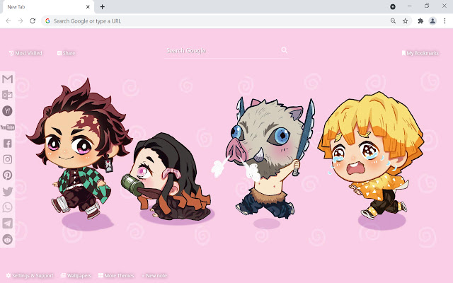 Demon Slayer Chibi Fons de pantalla