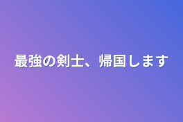 最強の剣士、帰国します