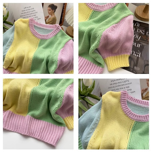 Title 2, Womens Short Sleeved Knitted Sweater Comfortab...