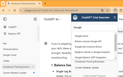 ChatGPT Chat Searcher