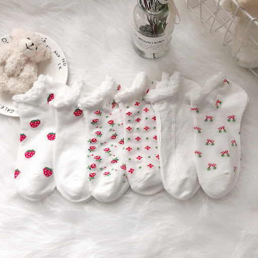 Title 3, Bubble Mouth Small Floral Socks, designed for w...