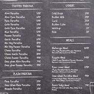 Paratha House menu 1