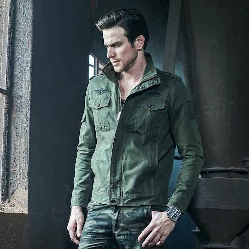 Title 2, Tough Guy Washed Cotton Motorcycle Jacket for M...