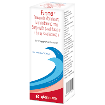 Furomet Furoato de Mometasona 50 mcg Glenmark Spray Nasal x 120 Dosis  