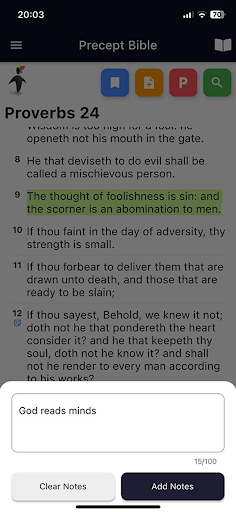 Screenshot Precept Bible