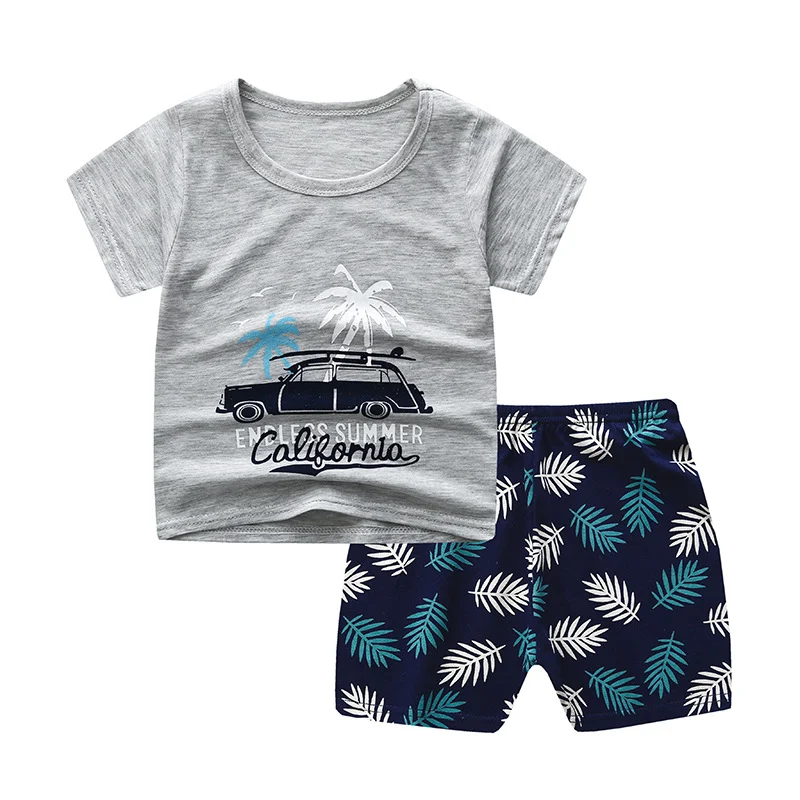 Nouveau Ensemble Bébé Manches Courtes En Coton Doux Confortable et Respirant Parfait pour les Enfants Léger et Facile à Enfiler Idéal Été