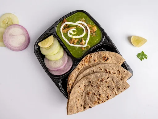 Palak Chicken & Rotis Meal - High Protein