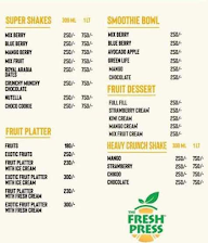 The Fresh Press menu 8