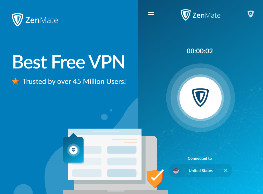 Free VPN ZenMate-Best VPN for Chrome Preview image 1