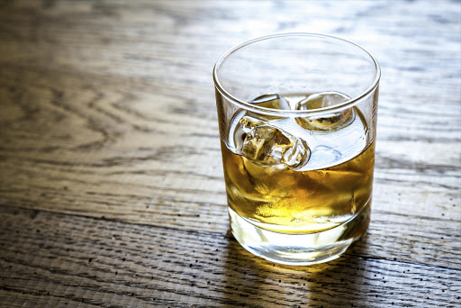 Whisky on the rocks.