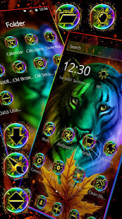 Tema Neon Tiger Berwarna-warni 1.1.2 APK + Mod (Unlimited money) untuk android