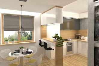 Aranżacja wnętrz 3 domu Inka II z garażem 1-st. A na paliwo stałe