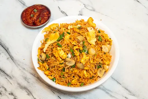 Egg Mushroom Schezwan Fried Rice