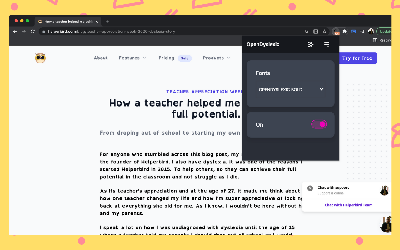 OpenDyslexic for Chrome Preview image 3