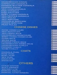 Parijatha menu 2