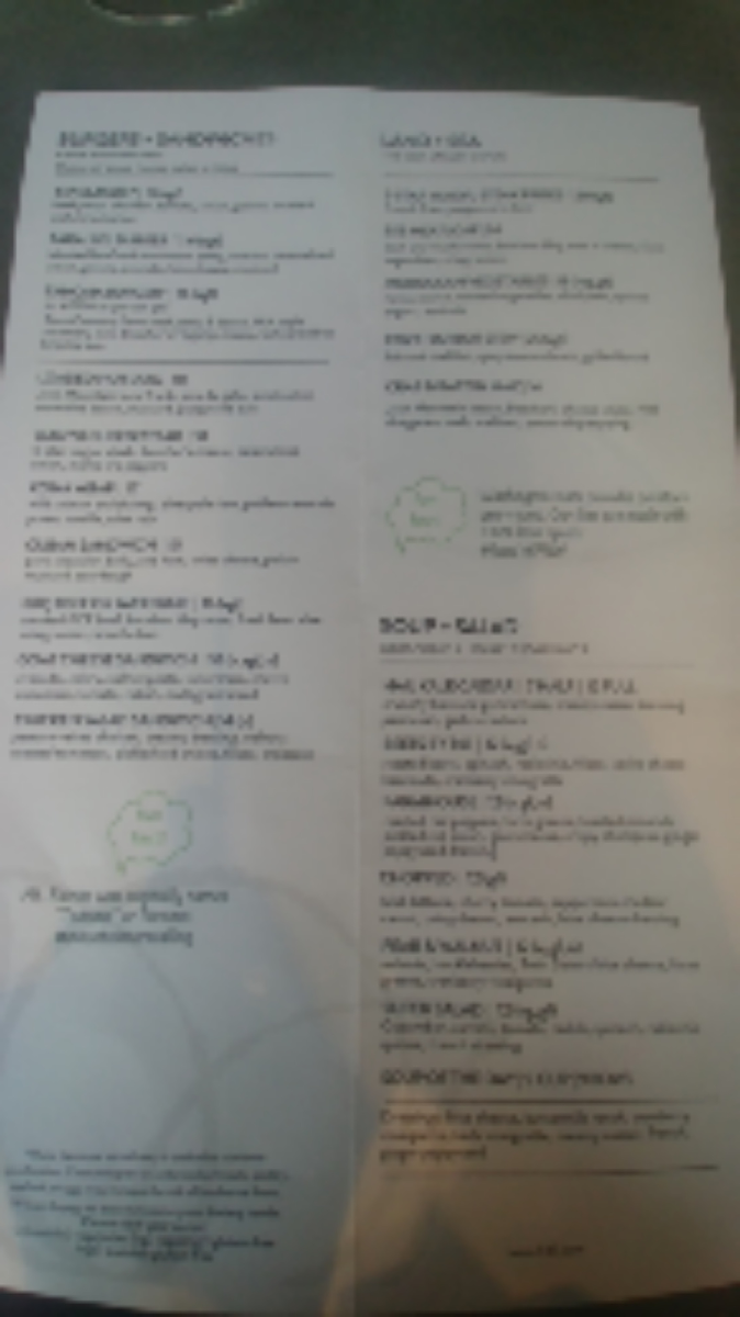 Table 47 gluten-free menu