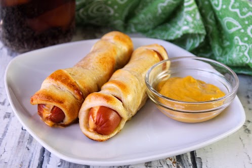 Crescent Wrapped Cheese Hot Dogs