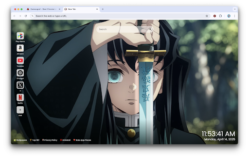 Demon Slayer Kimetsu No Yaiba New Tab Preview 5