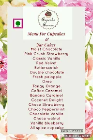 Cupcake Corner menu 1