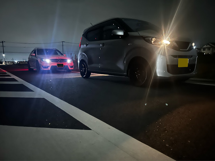 Cクラスのナイトツーリング・新たな車・思い出のホイール・Cクラスステーションワゴン・デイズに関するカスタム事例の投稿画像3枚目