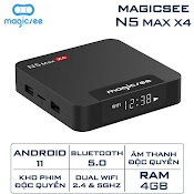 Android Tivi Box Magicsee N5 Max Chip S905X4, Android 11, Ram 4Gb, Bộ Nhớ 32Gb, Phiên Bản 2022