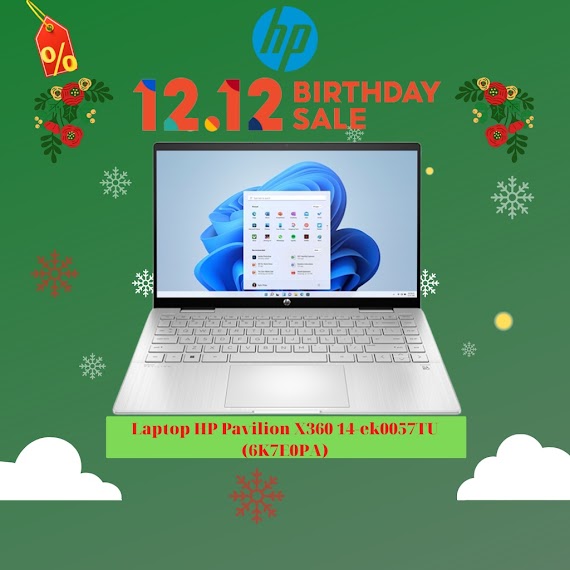 [Mã Elhp12 Giảm Đến 2Tr2] Laptop Hp Pavilion X360 14 - Ek0057Tu (6K7E0Pa) I5 - 1235U | 8Gb | 512Gb | 14' Fhd Touch | W11