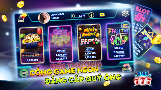 NEON CLUB Game Xeng, Slot, No Hu, Dap Trung, Quay 1.2.4 APK + Mod (Uang yang tidak terbatas) untuk android