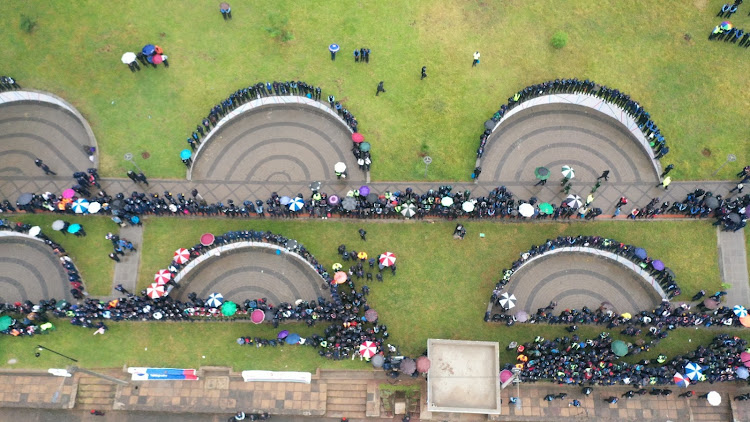 Private security guards and bouncers at Uhuru park on March 30, 2024.