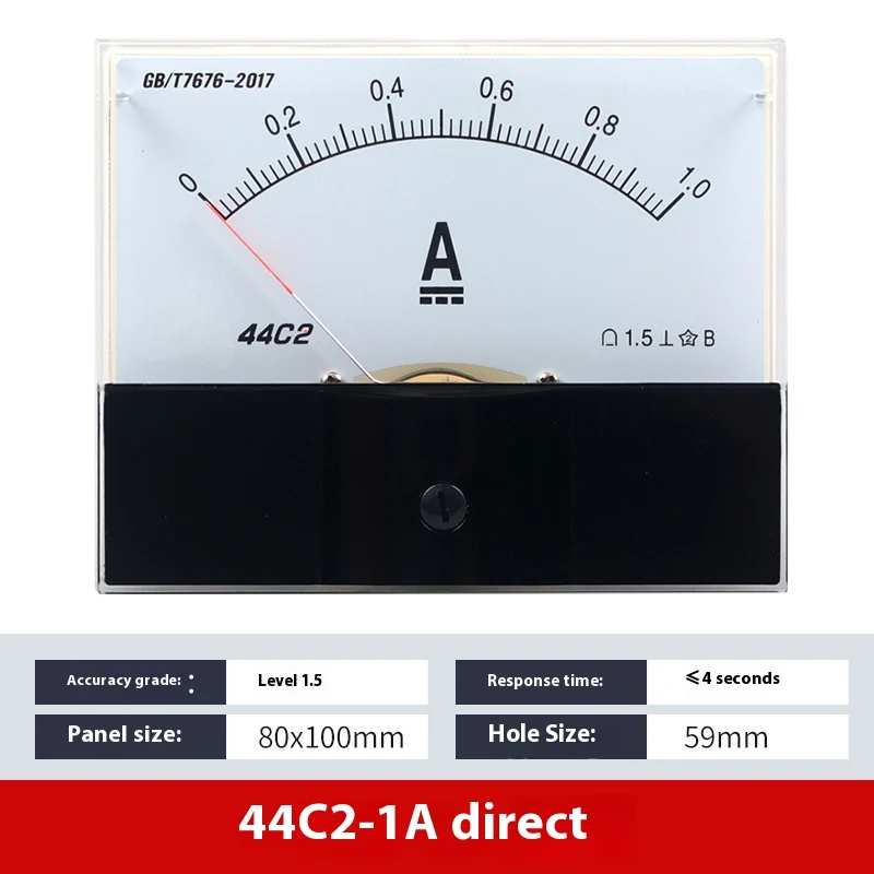 44C2 Strujni merač DC sa pokazivačem, mehanički pločasti merač. Meri 1A, 2A, 3A, 30A, 5A, 50A, 100uA. Za precizna merenja jednosmerne struje.